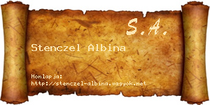 Stenczel Albina névjegykártya